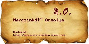 Marczinkó Orsolya névjegykártya