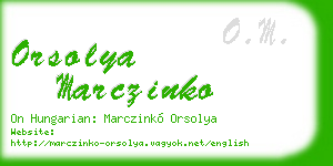 orsolya marczinko business card